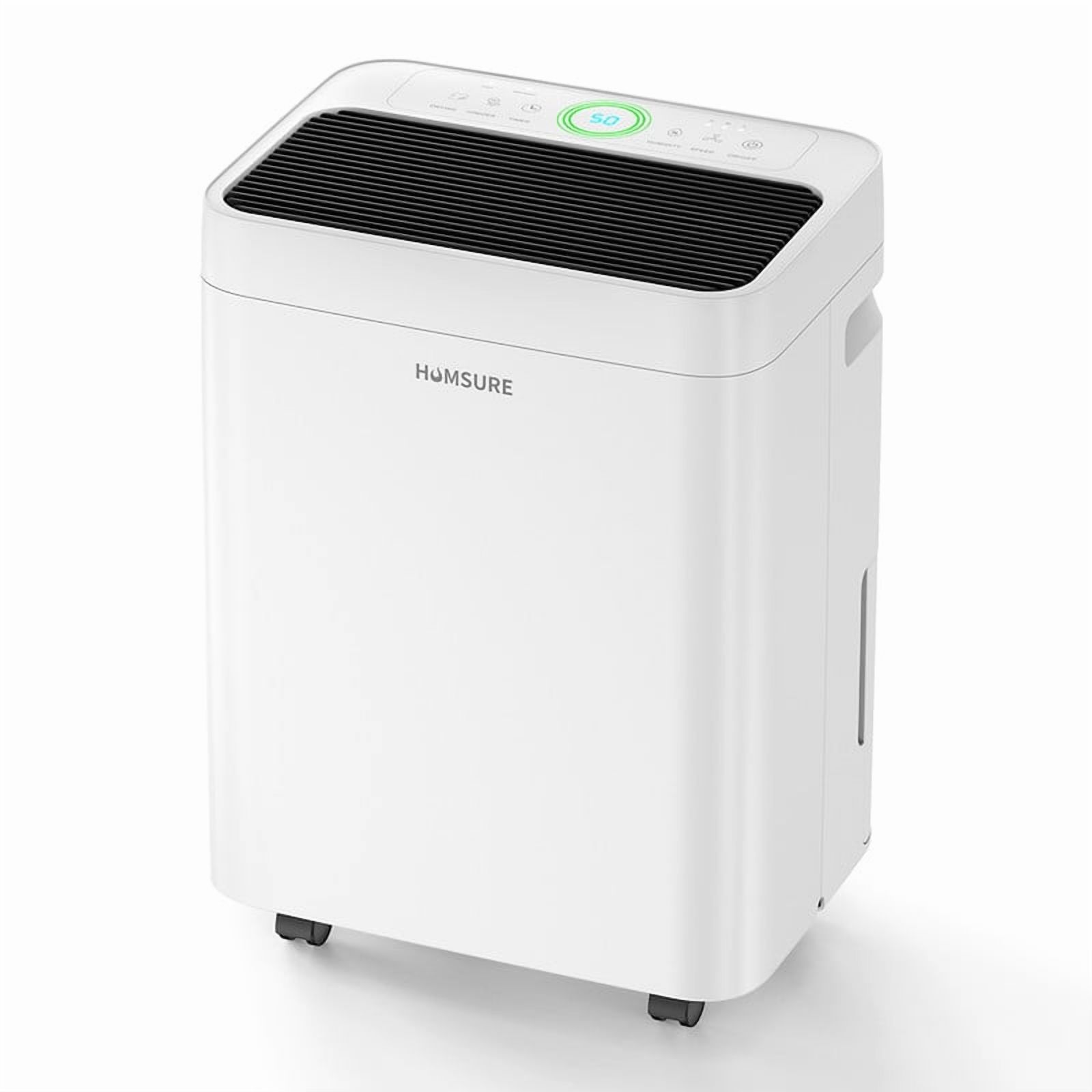 Edendirect 53 pt.4,500 Sq.Ft. White Dehumidify Efficiently Dehumidifier,with Drain Hose,Bucket,Auto Defrost,Low Noise