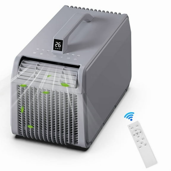 Edendirect 5500 BTU Portable Air Conditioner Cools 180 sq. ft. with Remote,Heat,Dehumidifier for Fishing,Tent,Camping