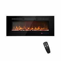 Edendirect 60 in. 750/1500W Wall Mount Electric Fireplace in Black, LED with 12-Colors,Timer, Remote Control