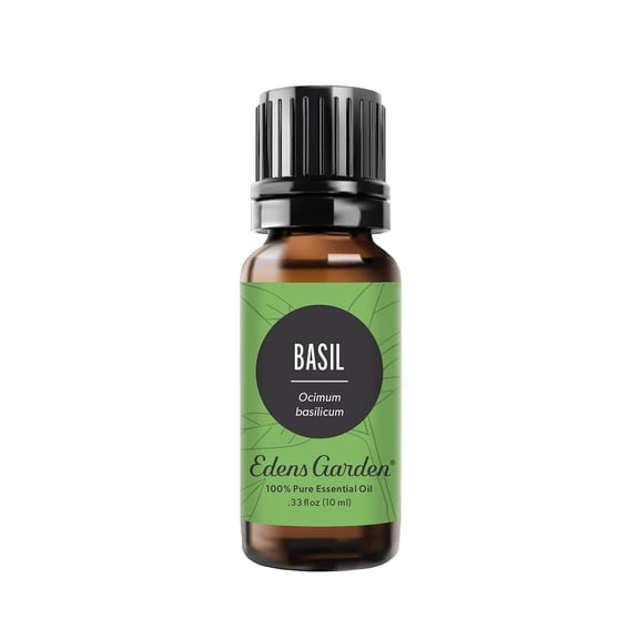 Edens Garden Basil Essential Oil- 100% Pure Premium Grade, Undiluted, Natural, Therapeutic, Aromatherapy, The Best for Diffuser, Skin, Candle, Laundry 10 ml (.33 fl oz)