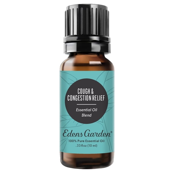Edens Garden Cough & Congestion Relief Essential Oil Blend- 100% Pure Premium Grade, Undiluted, Natural, Therapeutic, Aromatherapy, The Best for Diffusing, Skin, Humidifiers, Candle 10 ml (.33 fl oz)