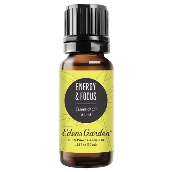 Edens Garden Energy & Focus Essential Oil Blend- 100% Pure Premium Grade, Undiluted, Natural, Therapeutic, Aromatherapy, The Best for Diffusing, Kid Safe, Humidifiers, Skin 10 ml (.33 fl oz)