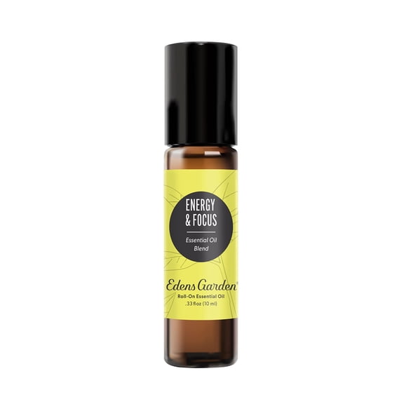 Edens Garden Energy & Focus Essential Oil Roll-On Blend- 100% Pure Premium Grade, Natural, Therapeutic, Aromatherapy, Kid & Skin Safe, The Best for Wellness, Gifts Pre-Diluted 10 ml (.33 fl oz)