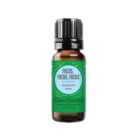 Edens Garden Focus, Focus, Focus Essential Oil Blend- 100% Pure Premium Grade, Undiluted, Natural, Therapeutic, Aromatherapy, The Best for Diffusing, Kid Safe, Humidifiers, Skin 10 ml (.33 fl oz)