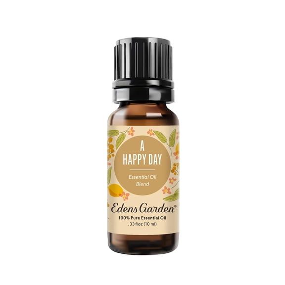 Edens Garden A Happy Day Essential Oil Blend- 100% Pure Premium Grade, Undiluted, Natural, Therapeutic, Aromatherapy, The Best for Diffusing, Skin, Candle, Laundry, Humidifier 10 ml (.33 fl oz)