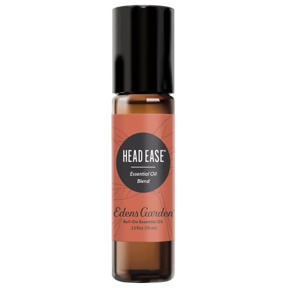 Edens Garden Head Ease Essential Oil Roll-On Blend- 100% Pure Premium Grade, Natural, Therapeutic, Aromatherapy, Kid & Skin Safe, The Best for Wellness, Tension Pre-Diluted 10 ml (.33 fl oz)