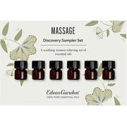 Edens Garden Massage Essential Oils Discovery 6 Set   100% Pure Therapeutic Grade Oil, Undiluted Natural Scents for Relaxation, Wellness & Spa   Aromatherapy Gift for Men & Women, .92 ml/ 6 Pack