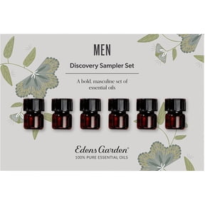 Edens Garden Men Essential Oils Discovery Sampler 6 Set 100% Pure Therapeutic Grade Essential Oils For Men's Natural Cologne,Skin Care & Home Diffusers Aromatherapy Wellness Gift, .92 ml / 6 Pack