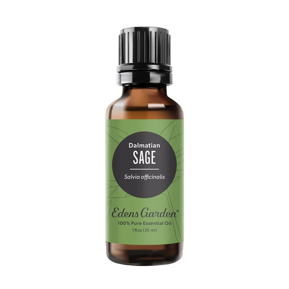 Edens Garden Sage- Dalmation Essential Oil- 100% Pure Premium Grade, Undiluted, Natural, Therapeutic, Aromatherapy, The Best for Diffuser, Candle, Laundry, Humidifiers 30 ml (1 fl oz)