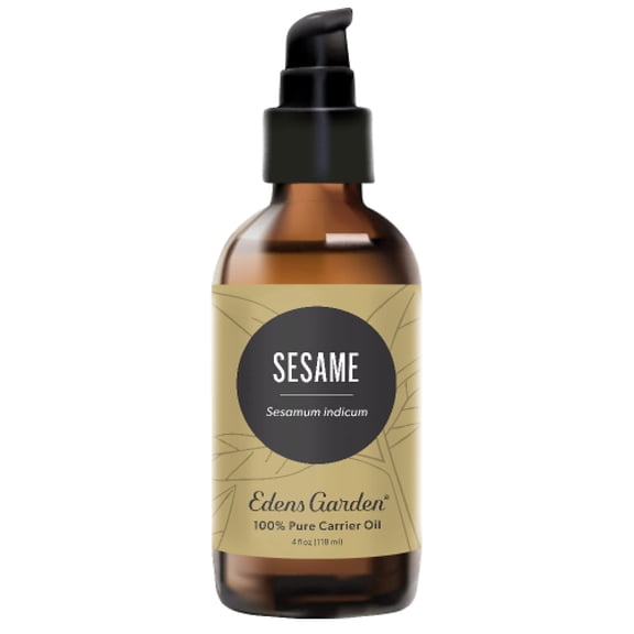 Edens Garden Sesame Carrier Oil- 100% Pure Premium Cold Pressed & Hexane Free, Natural Moisturizer for Face, Skin, Body, Hair & Nails, Massage, Oil Pulling, Diluting Essential Oils 118 ml (4 fl oz)