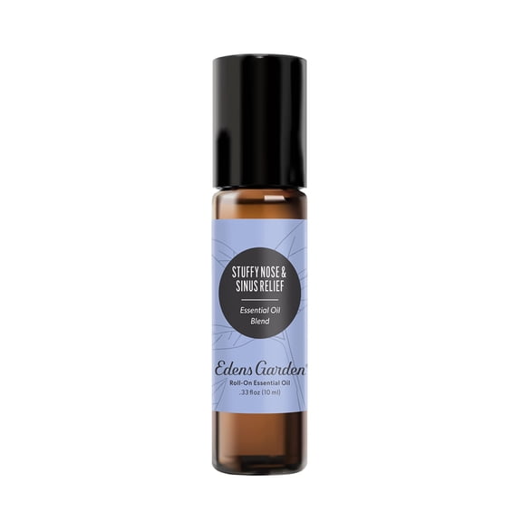 Edens Garden Stuffy Nose & Sinus Relief Essential Oil Roll-On Blend- 100% Pure Premium Grade, Natural, Therapeutic, Aromatherapy, Kid & Skin Safe, The Best for Health Pre-Diluted 10 ml (.33 fl oz)