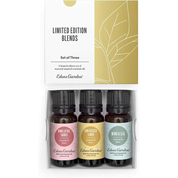 Edens Garden Summer Essential Oils 3 Set  100% Pure Therapeutic Grade, Undiluted, Aromatherapy Blends for Home Diffusers & Humidifiers  Fragrance Oil-Free & Natural Scents Kit, 10 ml/ 3 Pack