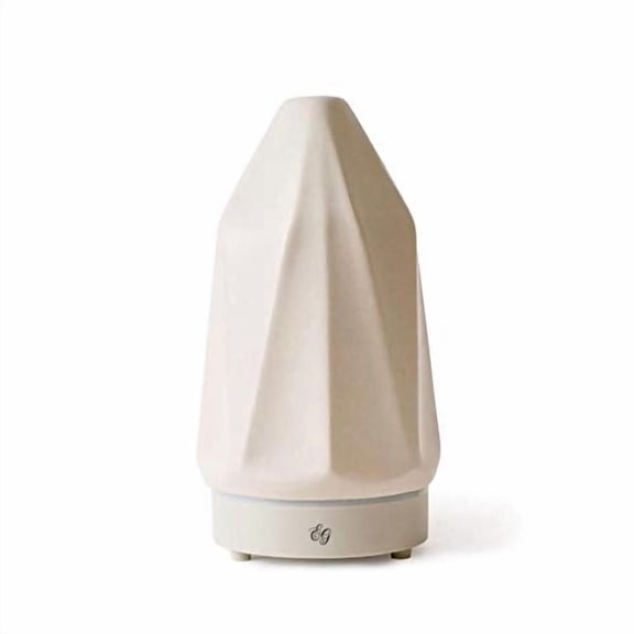 Edens Garden Tan Diamond Essential Oil Diffuser – Ultrasonic Stone Aromatherapy Diffuser with Cool Mist, Auto Shut-Off & LED Light – Stylish Humidifier for Large Rooms, Home & Office - Tan, 90 ml