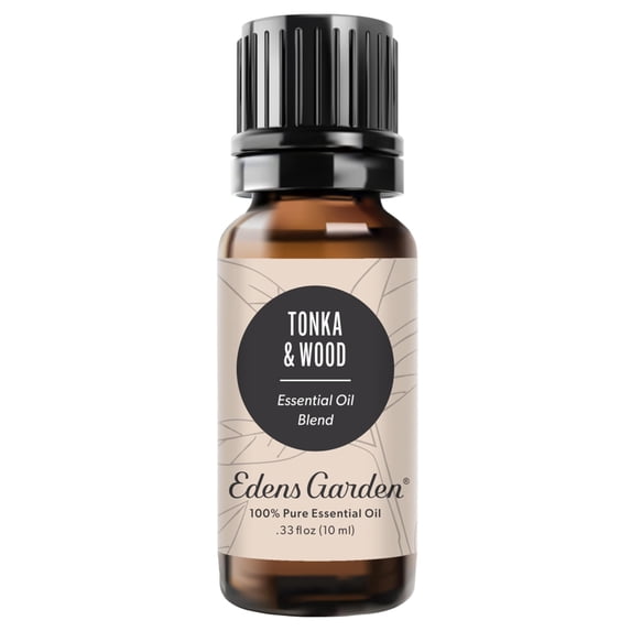 Edens Garden Tonka & Wood Essential Oil Blend- 100% Pure Premium Grade, Undiluted, Natural, Therapeutic, Aromatherapy, The Best for Diffusing, Candle, Laundry, Humidifiers 10 ml (.33 fl oz)