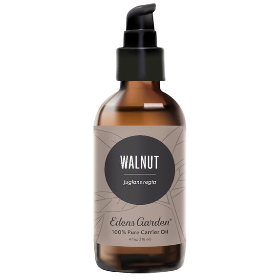 Edens Garden Walnut Carrier Oil- 100% Pure Premium Cold Pressed & Hexane Free, Natural Moisturizer for Face, Skin, Lips, Hair & Nails, Aromatherapy, Massage & Diluting Essential Oils 118 ml (4 fl oz)