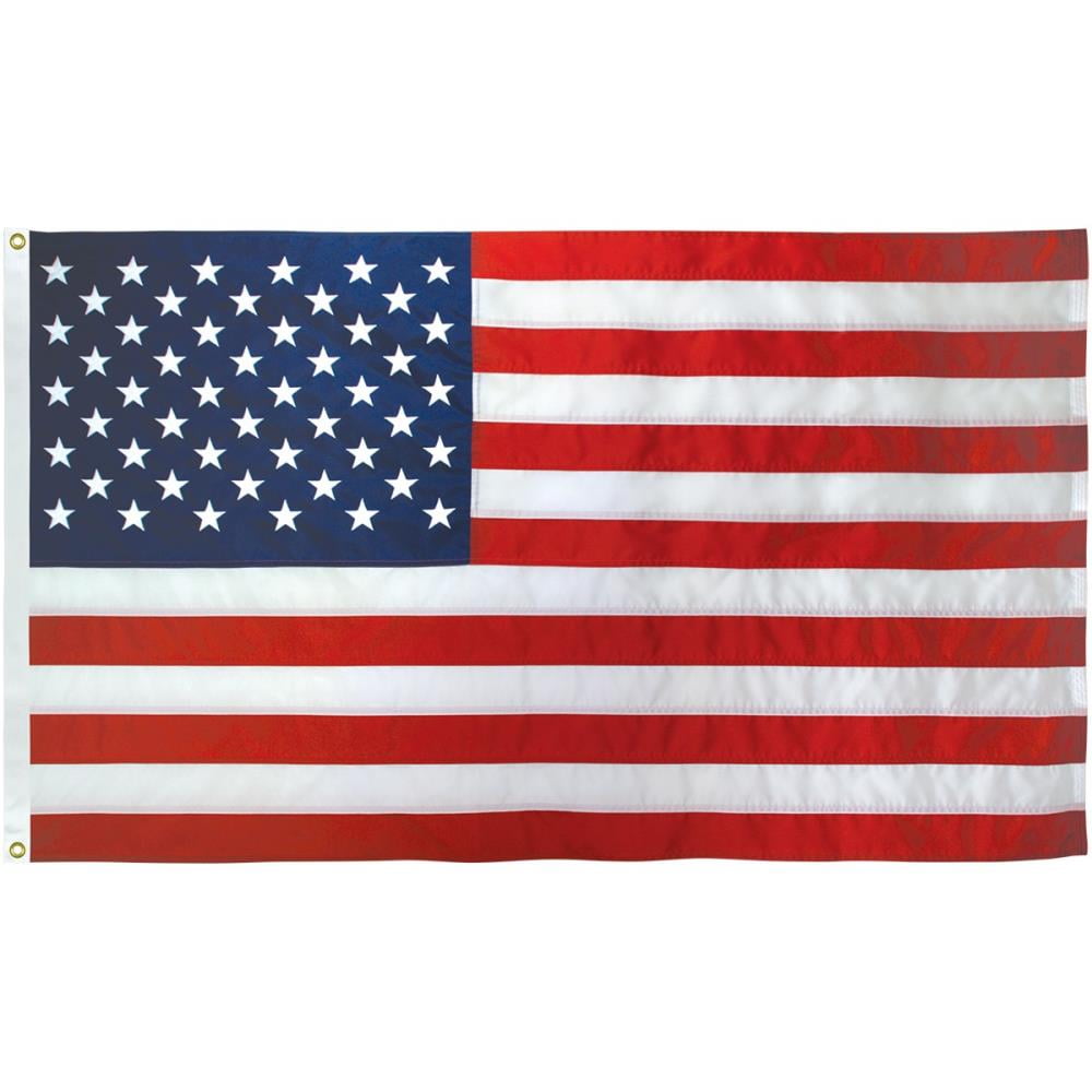 Large Patriotic Multicolor Polyester American Flag with Metal Grommets