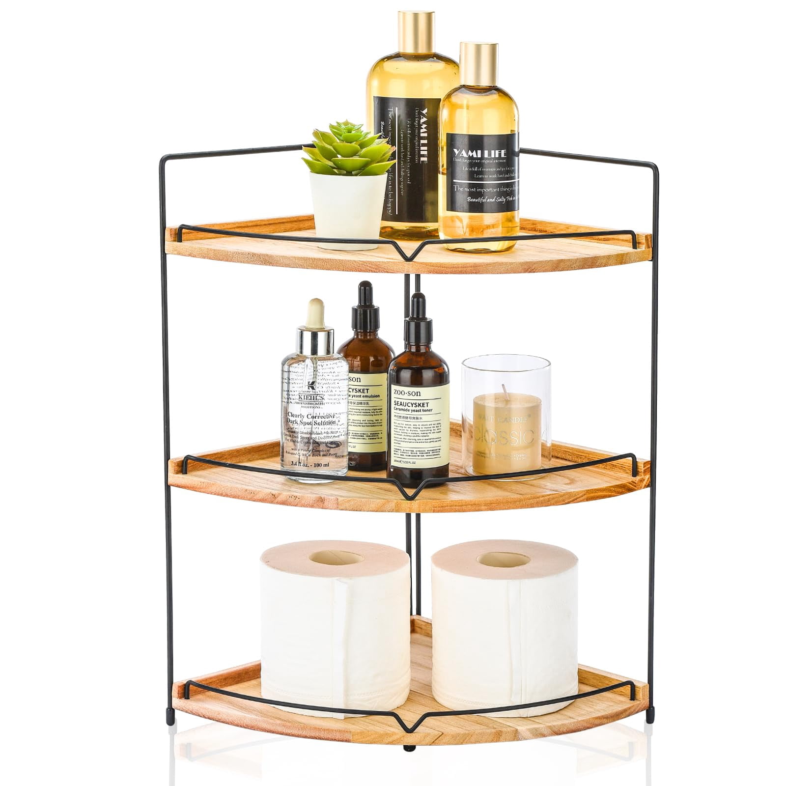 Edergoo Bathroom Counter Organizer, 3 Tier Corner Bathroom Countertop ...