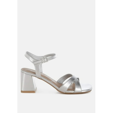 Edessa Metallic Ankle Strap Sandals