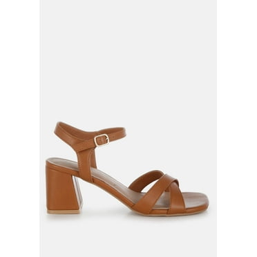 Edessa Square Toe Block Heel Sandals