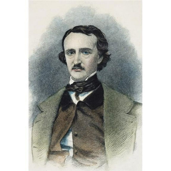 Edgar Allan Poe 1809-1849 American Writer Poster Print, Large - 22 x 34