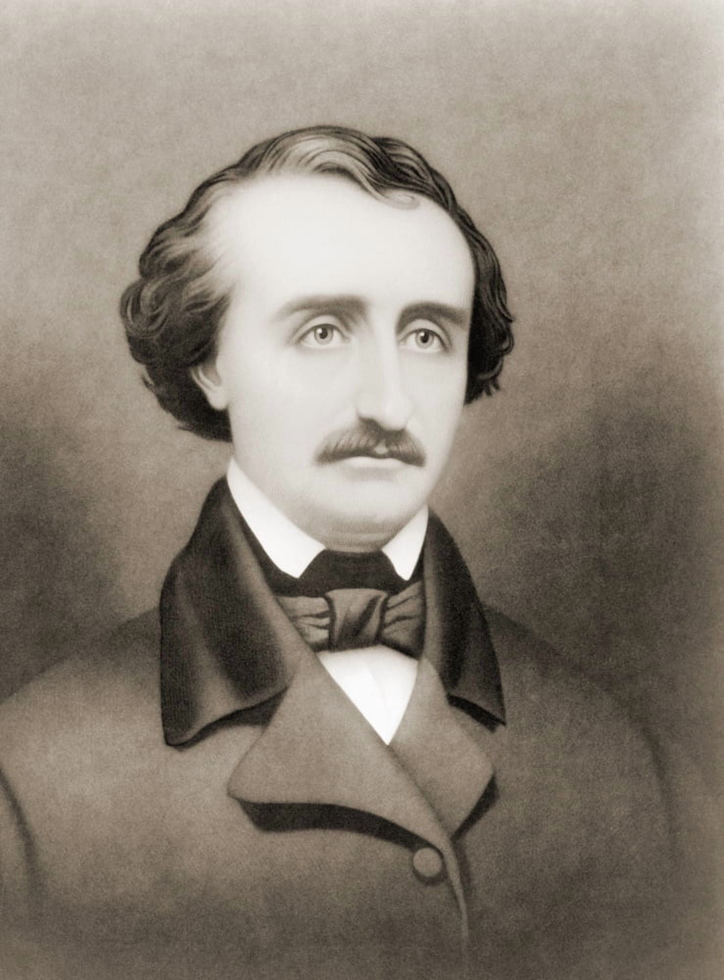 Edgar Allan Poe 1809 To 1849 American Writer After A 19Th Century Print Canvas Art - Ken Welsh Design Pics (24 x 34)