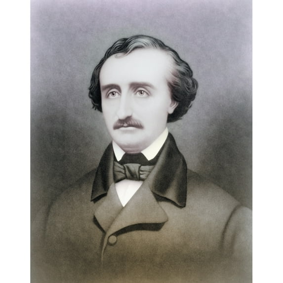 Posterazzi DPI1872933 Edgar Allan Poe, 1809 to 1849 American Writer. After A 19th Century Print Later Colouration Poster Print, 13 x 16