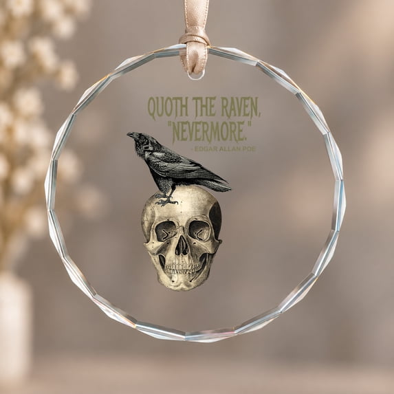 Edgar Allan Poe Quoth The Raven Nevermore Theme Ornament, Room Decor ...