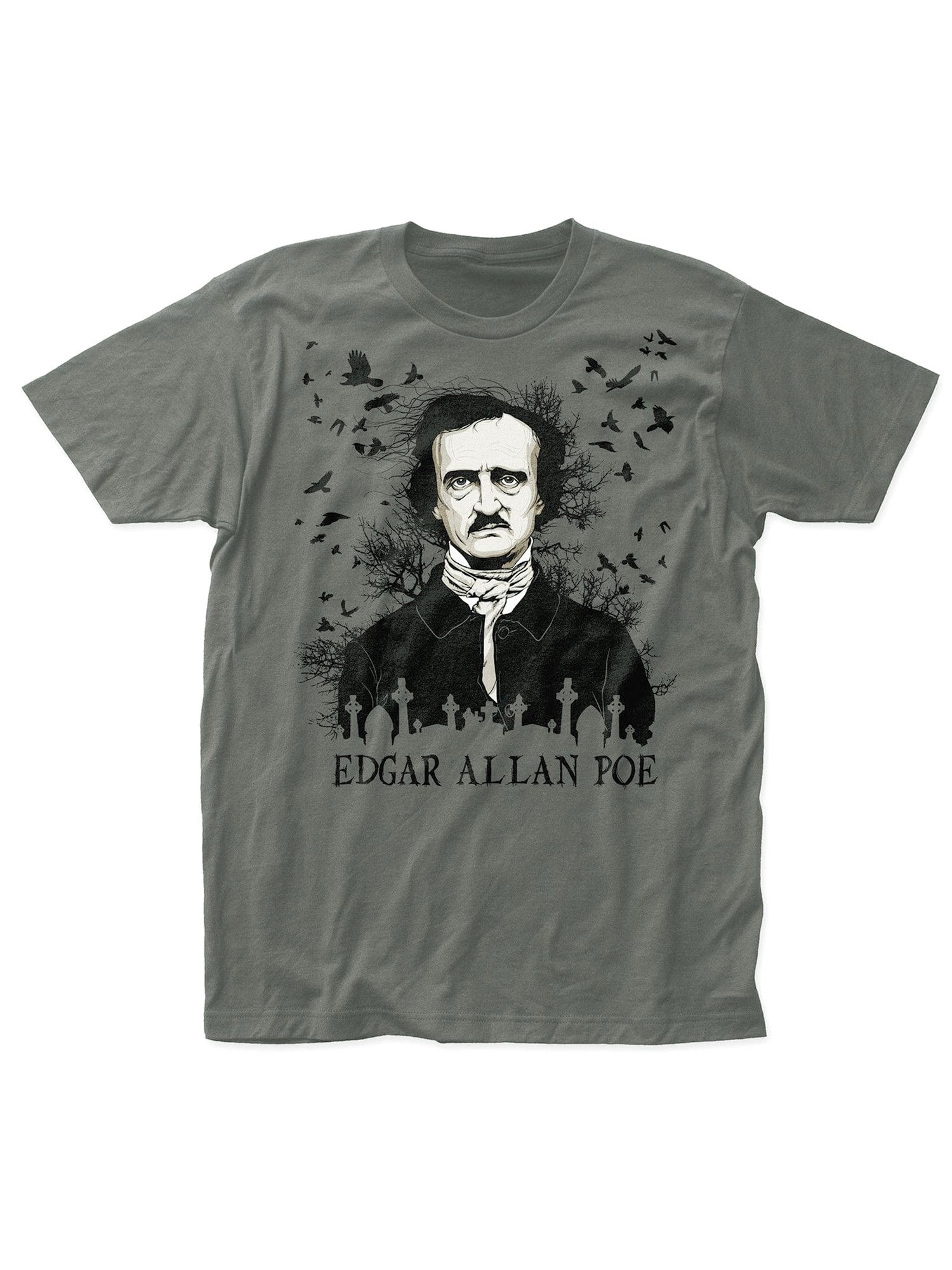 Men's Edgar Allan Poe Raven Portrait T-Shirt Kuwait Ubuy