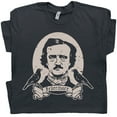 thumbnail image 1 of Edgar Allan Poe T Shirt For Men Women Vintage Graphic Tee Cool Gothic Horror Literary Book Shirts HP Lovecraft, 1 of 4