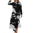 thumbnail image 1 of Edgar Allan Poe The Raven Poem Long Sleeved Shirt Dress Woman fashion Women's dress Dresses, 1 of 6