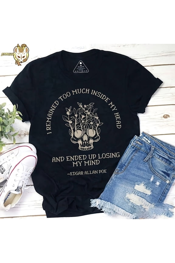 Edgar Allen Poe Dark Ademia Tea Vintage T-Shirt, Tea Shirt, Tea Shirt, Literature Teac2