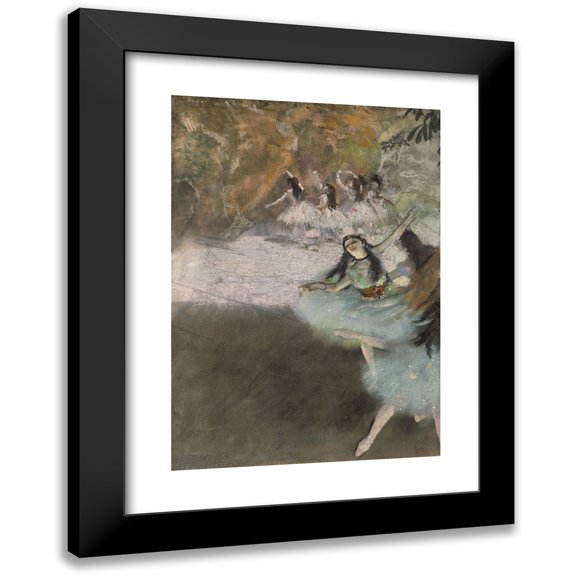 Edgar Degas 11x14 Black Modern Framed Museum Art Print Titled - On the Stage (1876-1877)
