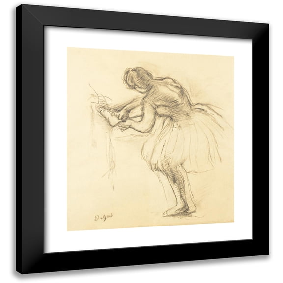 Edgar Degas 12x13 Black Modern Framed Museum Art Print Titled - Balleteuse (Ballet Dancer) (1885-1890)