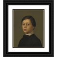 thumbnail image 1 of Edgar Degas 12x14 Black Ornate Wood Framed Double Matted Museum Art Print Titled: Rene De Gas (1855), 1 of 5