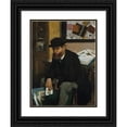 thumbnail image 1 of Edgar Degas 12x14 Black Ornate Wood Framed Double Matted Museum Art Print Titled: The Collector of Prints (1866), 1 of 5