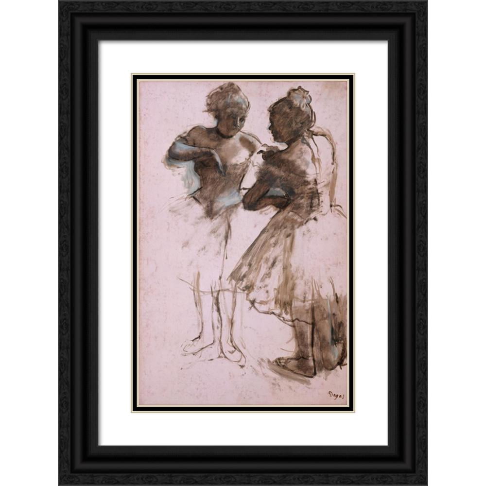 Edgar Degas 13x18 Black Ornate Wood Framed Double Matted Museum