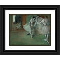 thumbnail image 1 of Edgar Degas 14x11 Black Ornate Wood Framed Double Matted Museum Art Print Titled: A Group of Dancers, 1 of 5