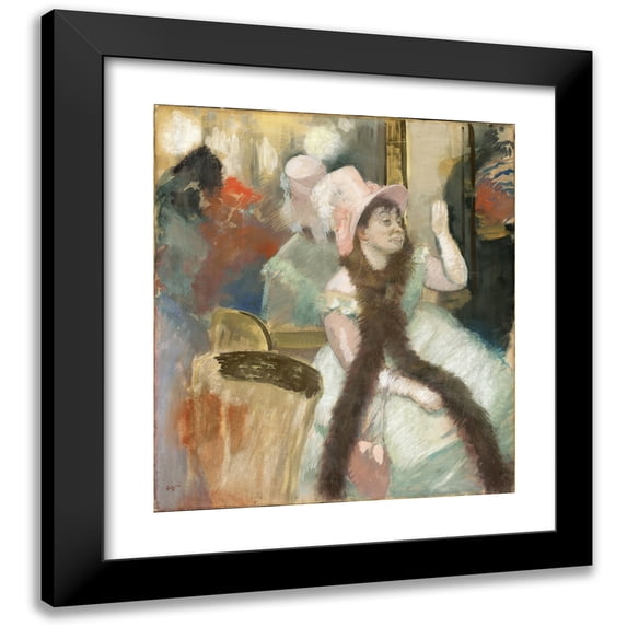 Edgar Degas 15x17 Black Modern Framed Museum Art Print Titled - Portrait After a Costume Ball (Portrait of Madame Dietz-Monnin) (1879)