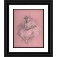 thumbnail image 1 of Edgar Degas 15x18 Black Ornate Wood Framed Double Matted Museum Art Print Titled - Seated Dancer (1873-74), 1 of 5
