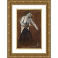 thumbnail image 1 of Edgar Degas 16x24 Gold Ornate Framed and Double Matted Museum Art Print Titled - Standing Female Figure with Bared Torso (Young Woman at Her Toilette) (1866-1868), 1 of 4