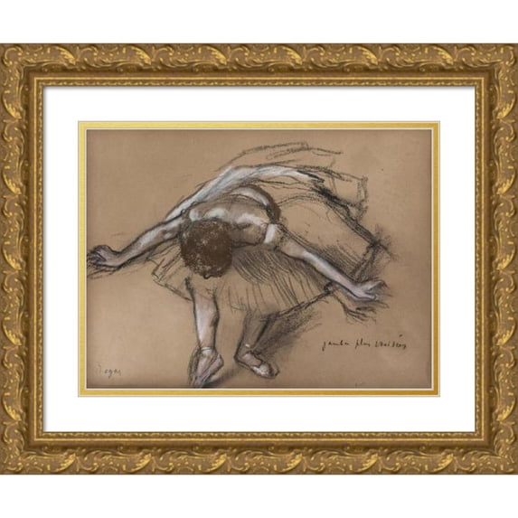 Edgar Degas 24x19 Gold Ornate Framed and Double Matted Museum Art Print Titled - Dancer