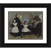 Edgar Degas 24x20 Black Ornate Framed Double Matted Museum Art Print Titled The Bellelli Family 1858 - 1869