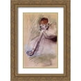 thumbnail image 1 of Edgar Degas 2x Matted 18x24 Gold Ornate Framed Art Print 'Bowing Dancer', 1 of 2