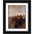 thumbnail image 1 of Edgar Degas 2x Matted 20x24 Black Ornate Framed Art Print 'At the Races', 1 of 2