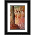 thumbnail image 1 of Edgar Degas 2x Matted 20x24 Black Ornate Framed Art Print 'Pink Dancers', 1 of 2