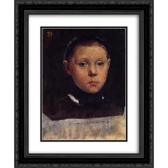 Edgar Degas 2x Matted 20x24 Black Ornate Framed Art Print 'Portrait of Giulia Bellelli'