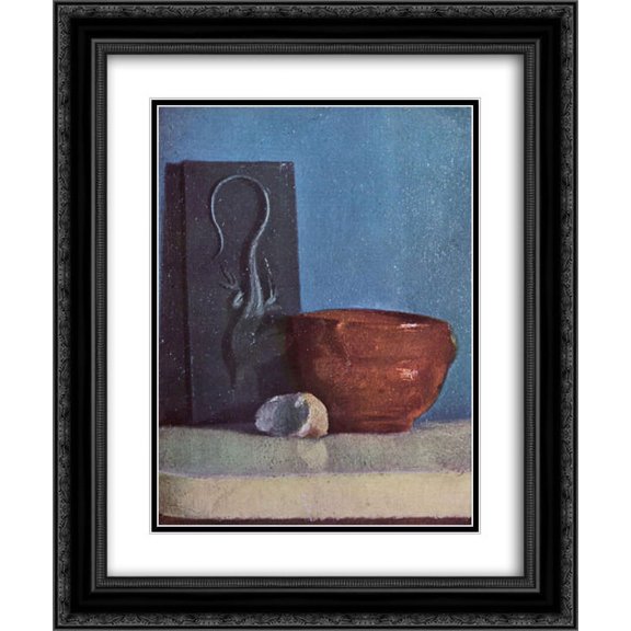Edgar Degas 2x Matted 20x24 Black Ornate Framed Art Print 'Still Life with Lizard'