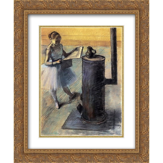 Edgar Degas 2x Matted 20x24 Gold Ornate Framed Art Print 'Dancer resting'