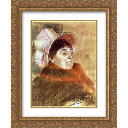Edgar Degas 2x Matted 20x24 Gold Ornate Framed Art Print 'Madame Deitz-Monin'