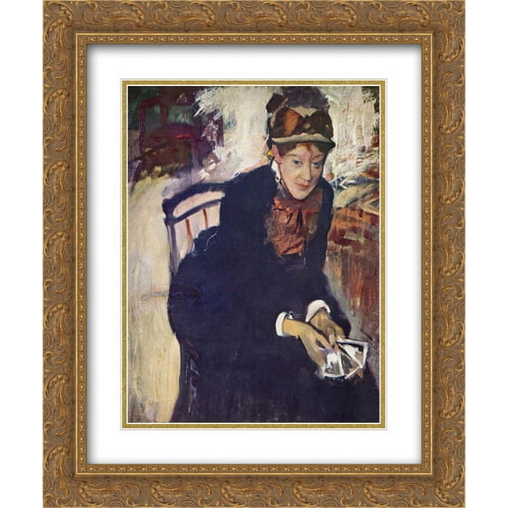 Edgar Degas 2x Matted 20x24 Gold Ornate Framed Art Print 'Portrait of Mary Cassatt'